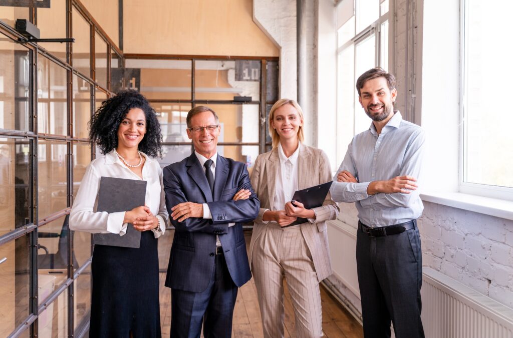 Multiethnic business team meeting in the office